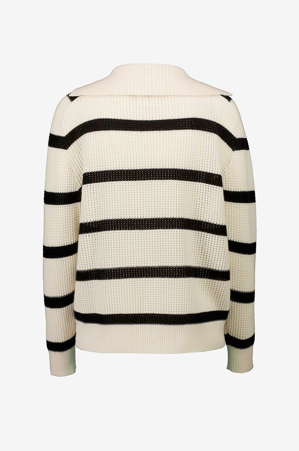 Weiter gestreifter Kaschmir-Polopullover