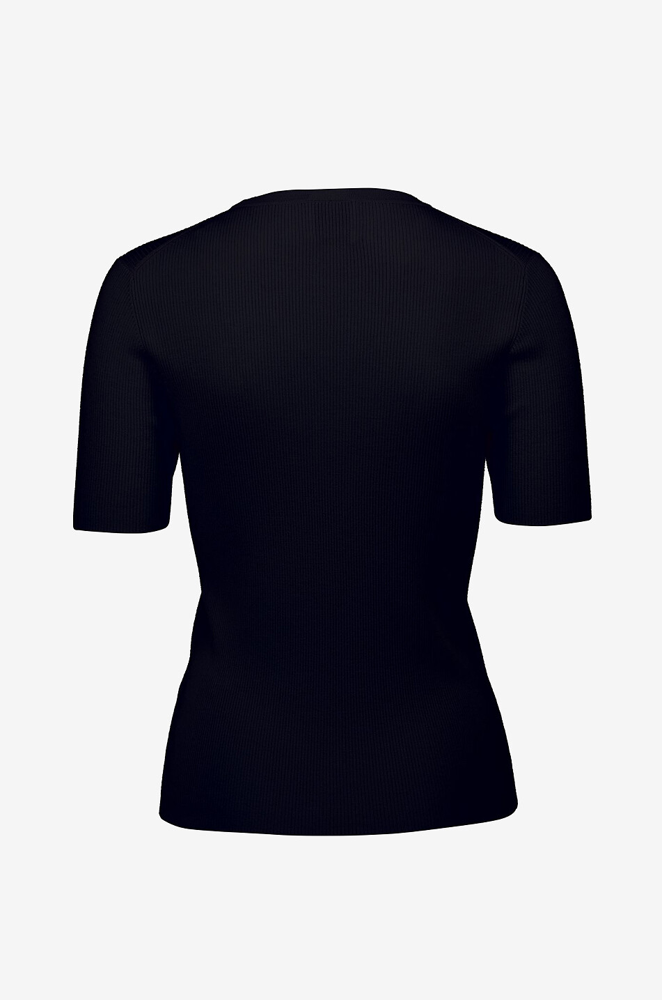 ALLUDE Kurzarm-Schlauchpullover aus Wolle Damen DUNKELBLAU 2