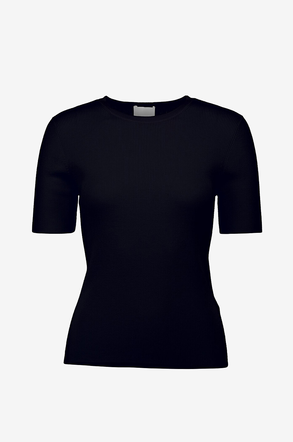 Kurzarm-Schlauchpullover aus Wolle