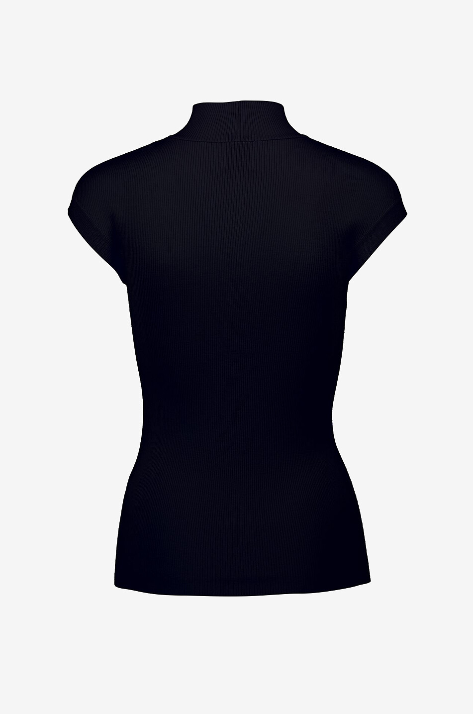 Pull chaussette à col montant et manches courtes en laine