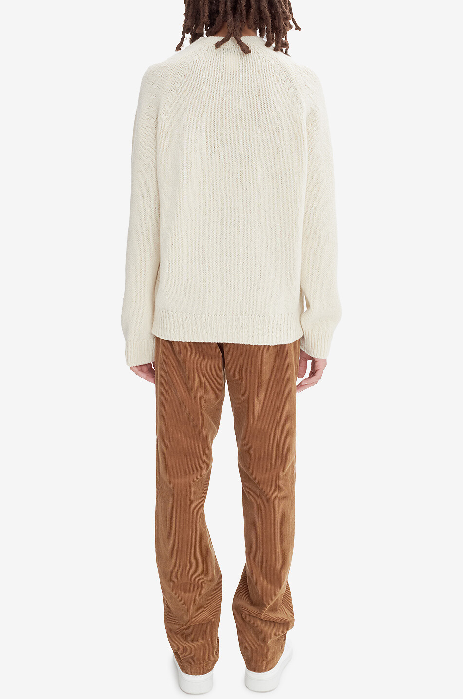 Pullover mit Rundhalsausschnitt aus Wolle Harris