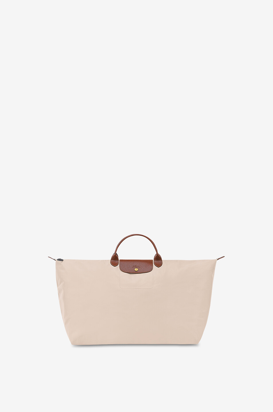 LONGCHAMP Sac de voyage en toile et cuir de Russie Le Pliage Original M Femme BLANC CASSE 1