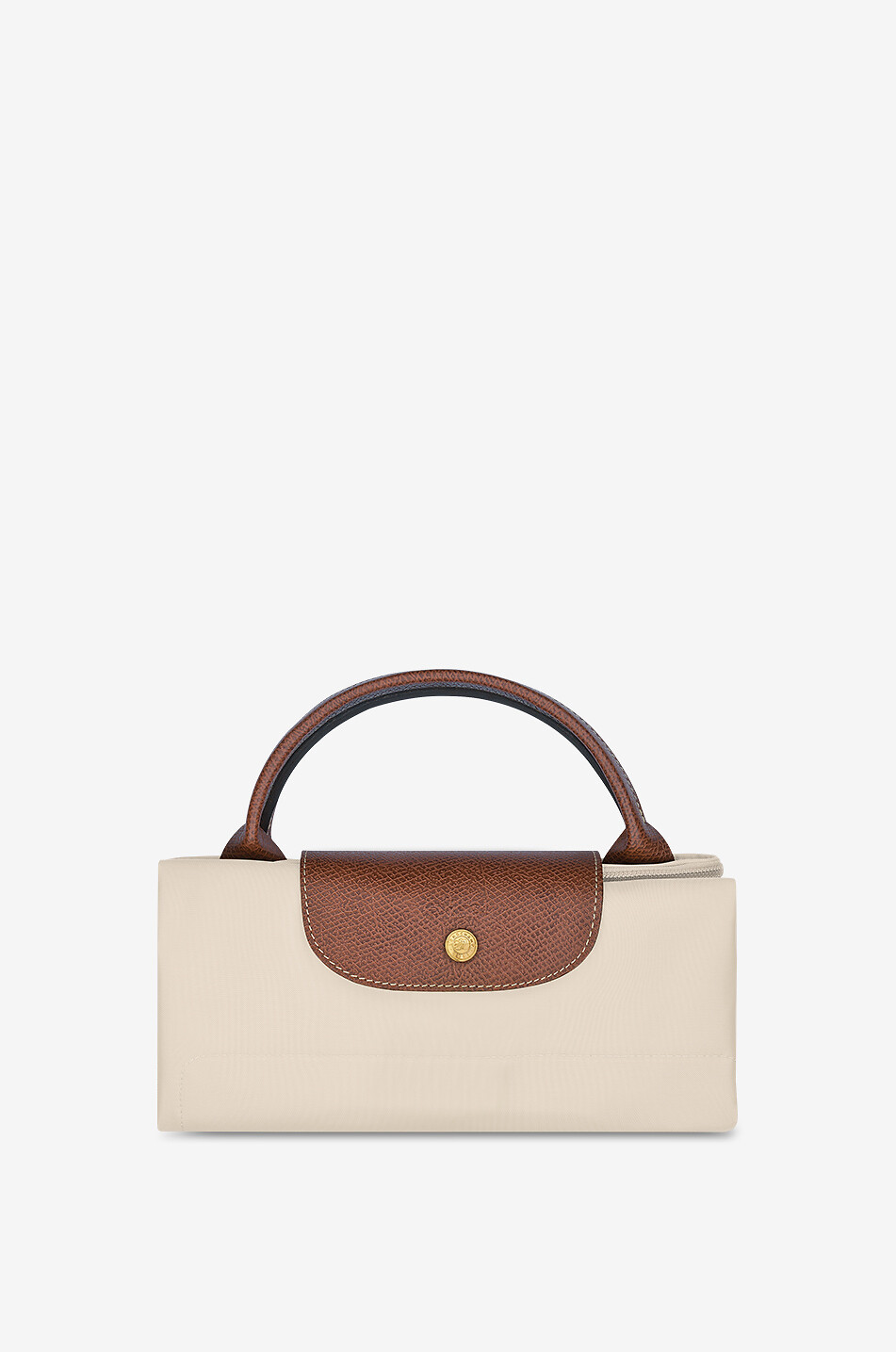 LONGCHAMP Sac de voyage en toile et cuir de Russie Le Pliage Original M Femme BLANC CASSE 5