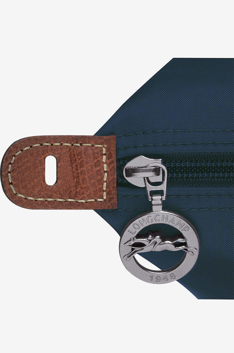 LONGCHAMP Sac de voyage en toile et cuir de Russie Le Pliage Original M Femme BLEU FONCE 5