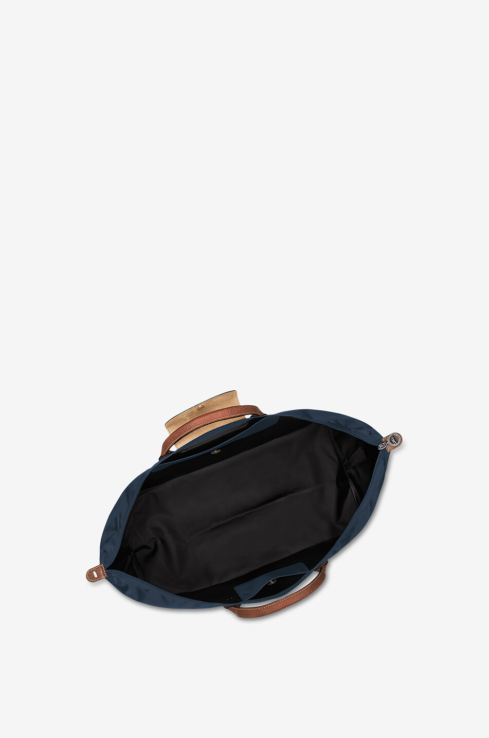 LONGCHAMP Sac de voyage en toile et cuir de Russie Le Pliage Original M Femme BLEU FONCE 4