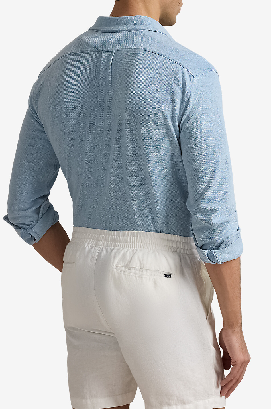 POLO RALPH LAUREN Chemise en coton piqué Featherweight Homme BLEU 3