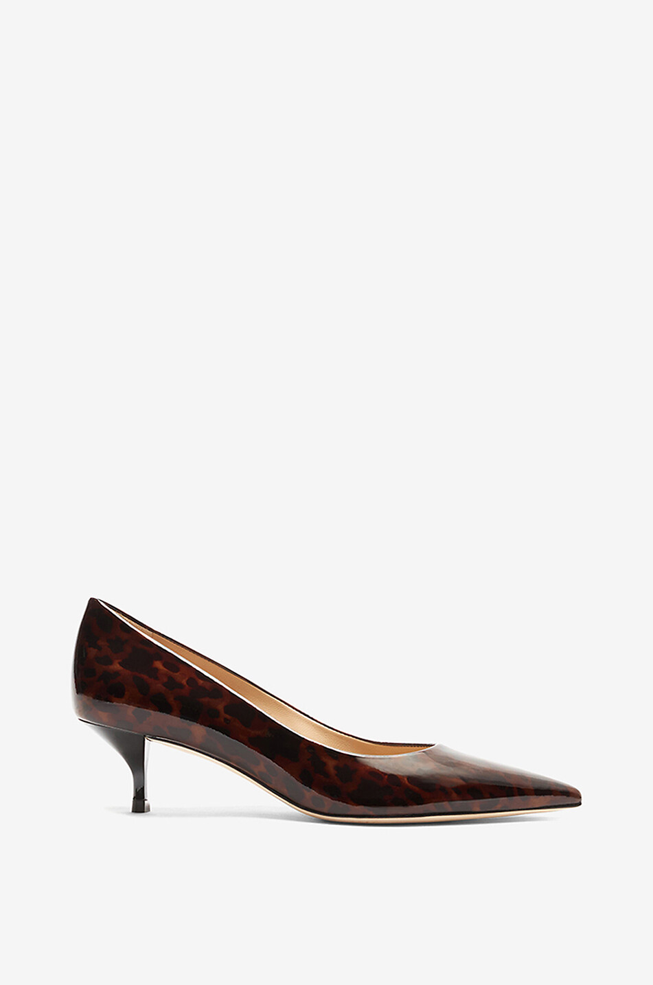 STUART WEITZMAN Stuart Power 50 leopard prind patent leather pumps Women DARK BROWN 1