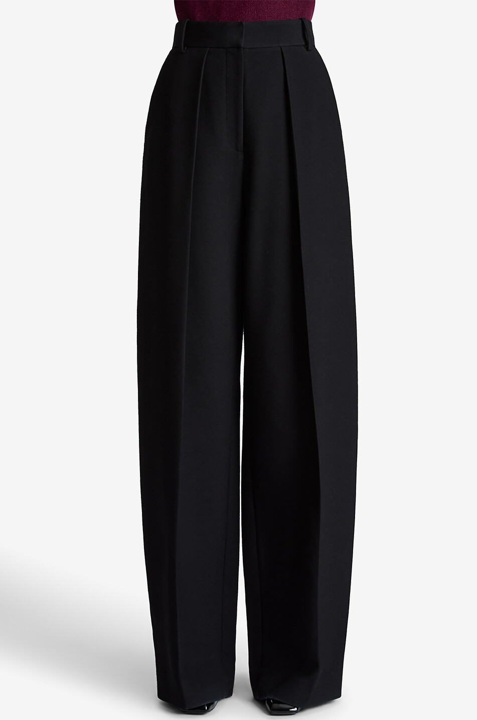 KHAITE Hose mit weitem Bein aus Viskose Maris Damen SCHWARZ 2