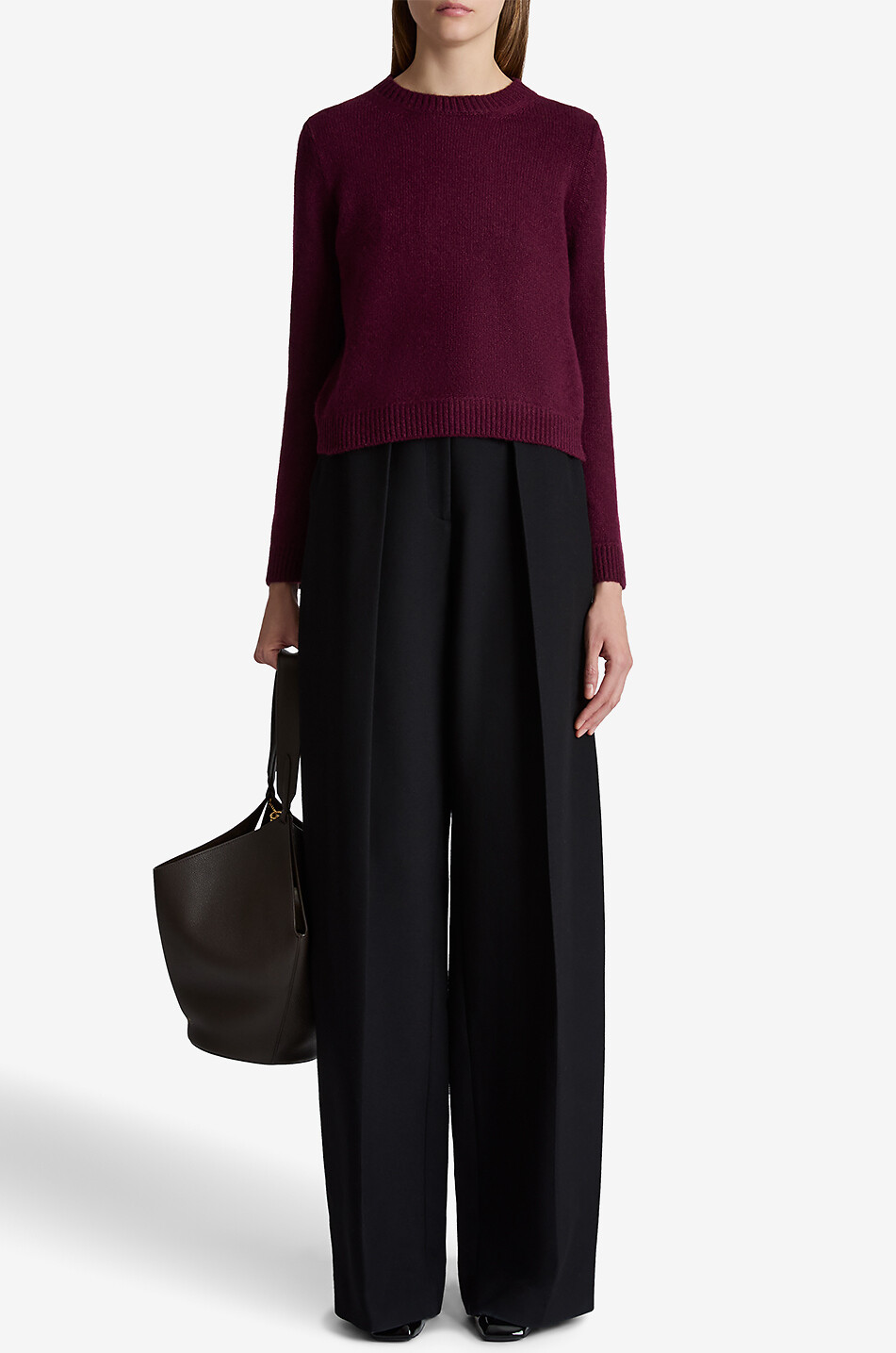 KHAITE Hose mit weitem Bein aus Viskose Maris Damen SCHWARZ 4