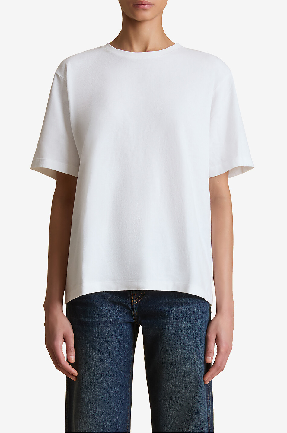 KHAITE Mae short-sleeved T-shirt Women WHITE 2