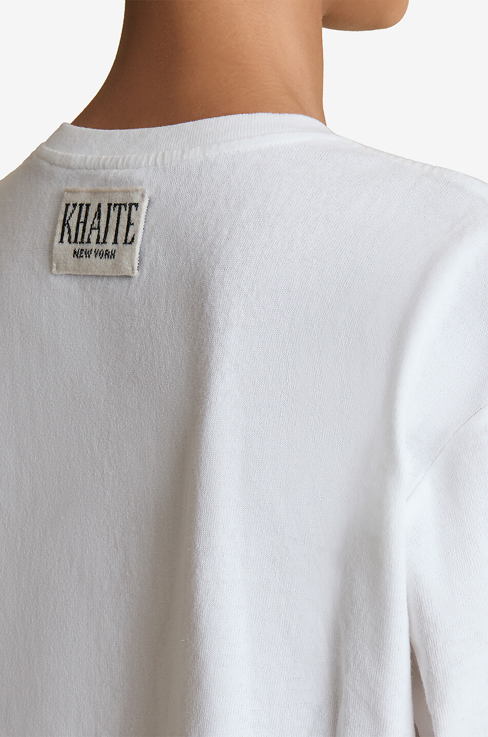 KHAITE Mae short-sleeved T-shirt Women WHITE 4
