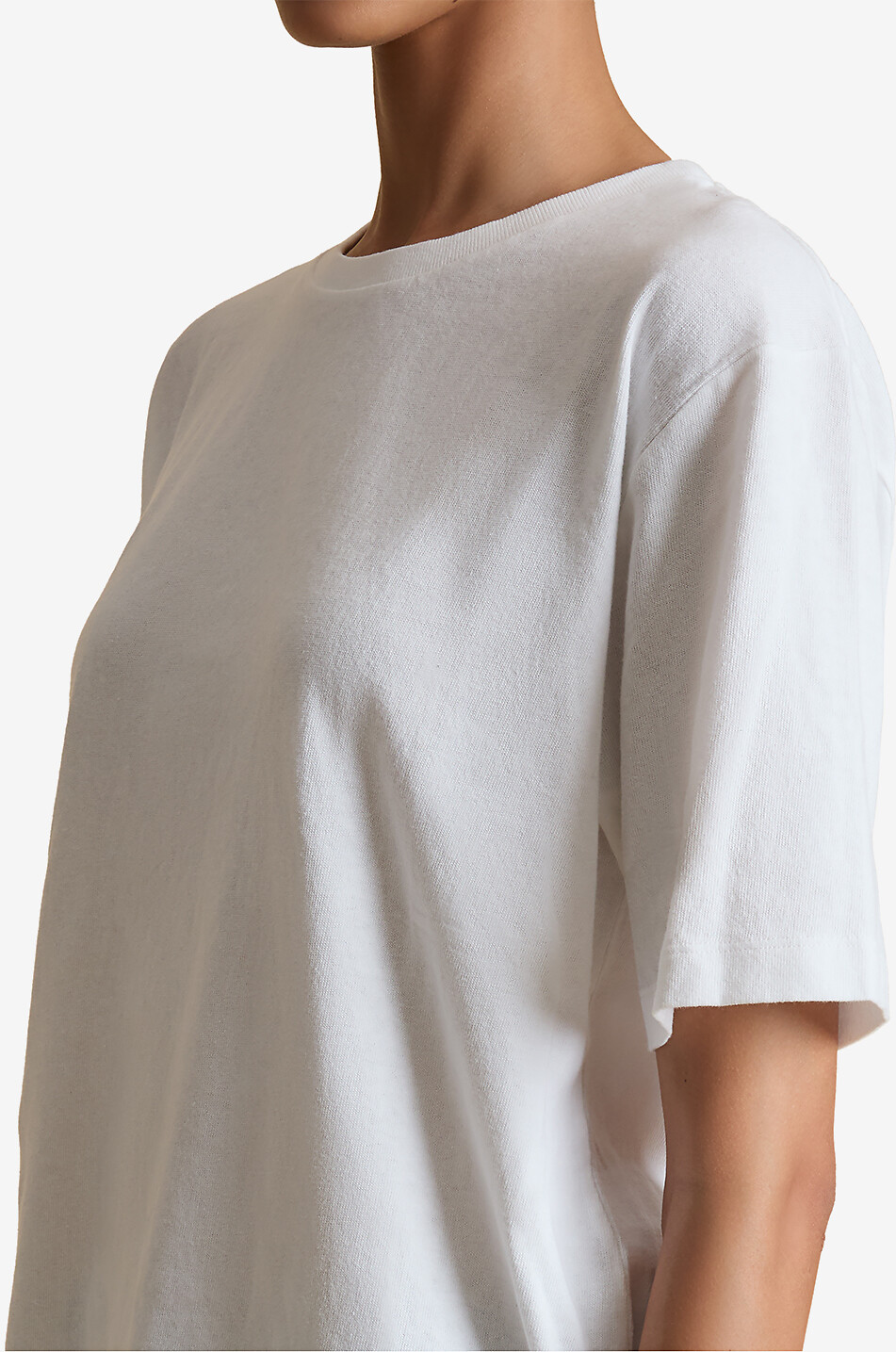 KHAITE Mae short-sleeved T-shirt Women WHITE 5