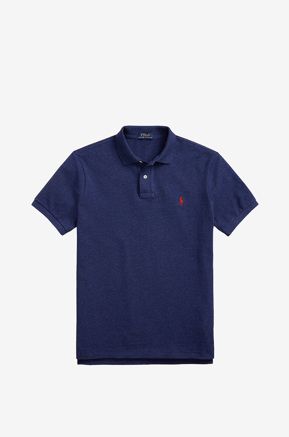 Polohemd aus Baumwollpiqué mit Pony-Stickerei Custom Slim Fit