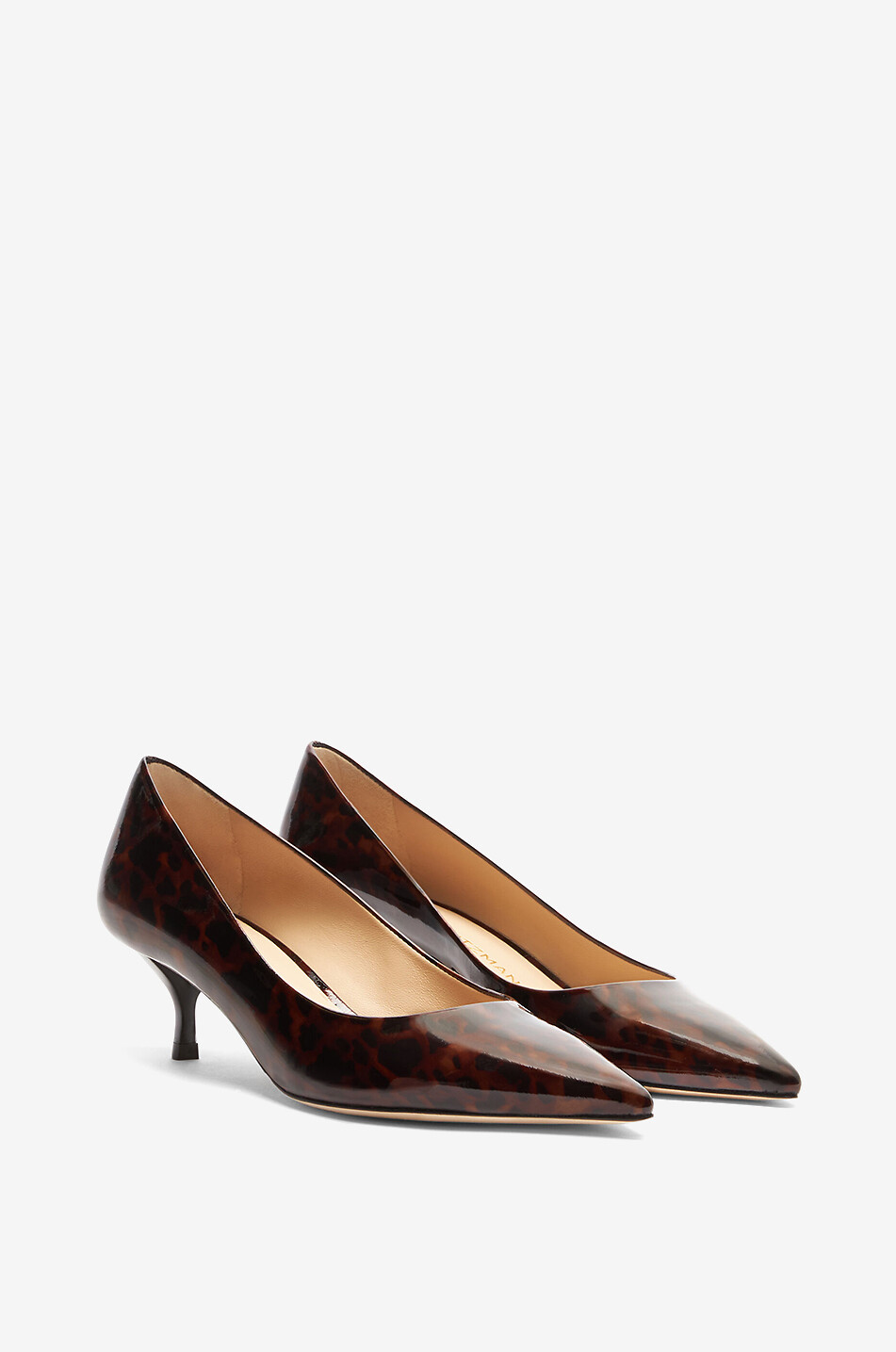 STUART WEITZMAN Stuart Power 50 leopard prind patent leather pumps Women DARK BROWN 2