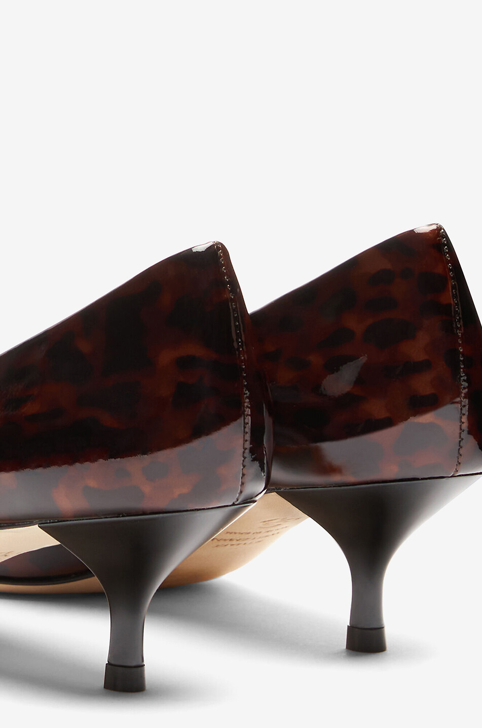 STUART WEITZMAN Stuart Power 50 leopard prind patent leather pumps Women DARK BROWN 5