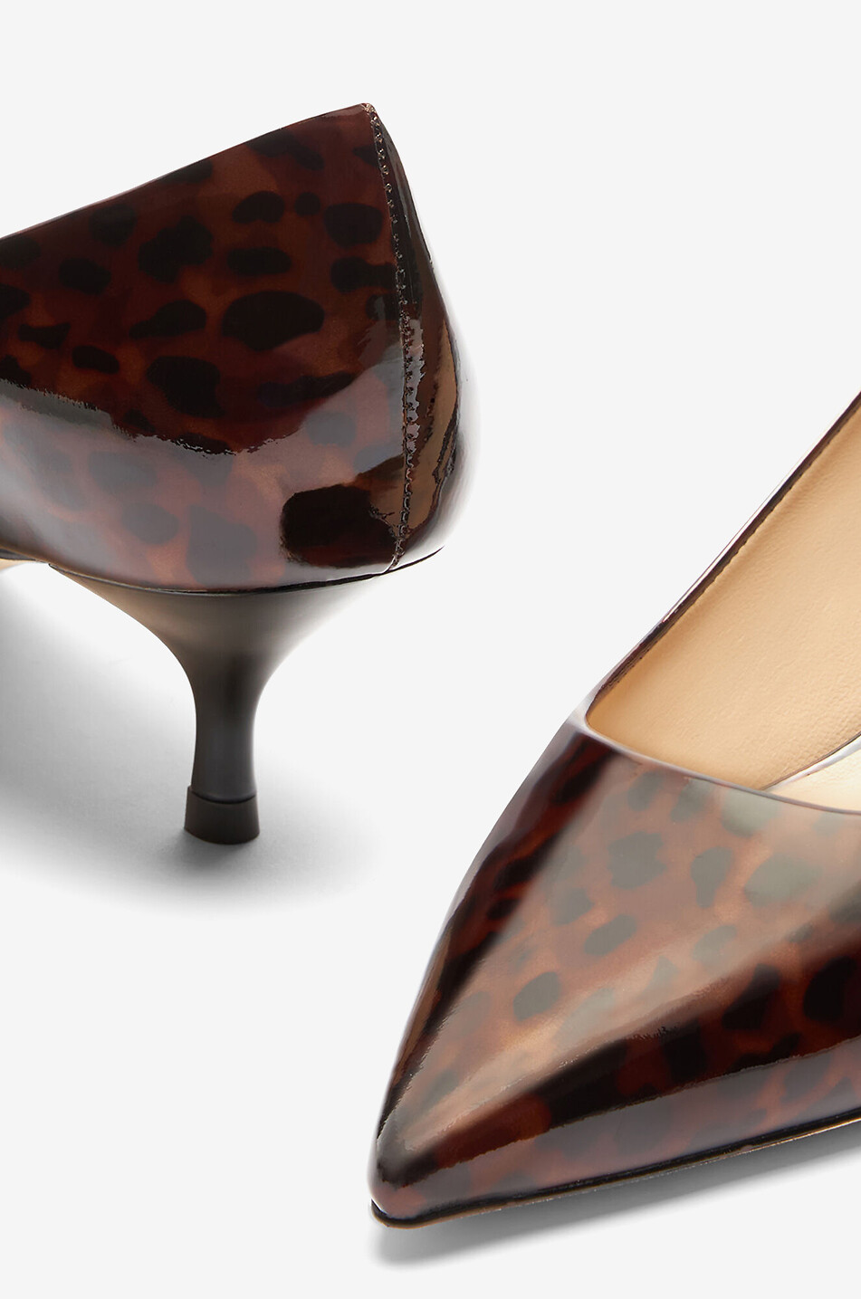 STUART WEITZMAN Stuart Power 50 leopard prind patent leather pumps Women DARK BROWN 6