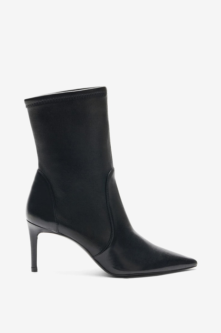 STUART WEITZMAN Absatzstiefeletten aus Glattleder Stuart Power 75 Damen SCHWARZ 1