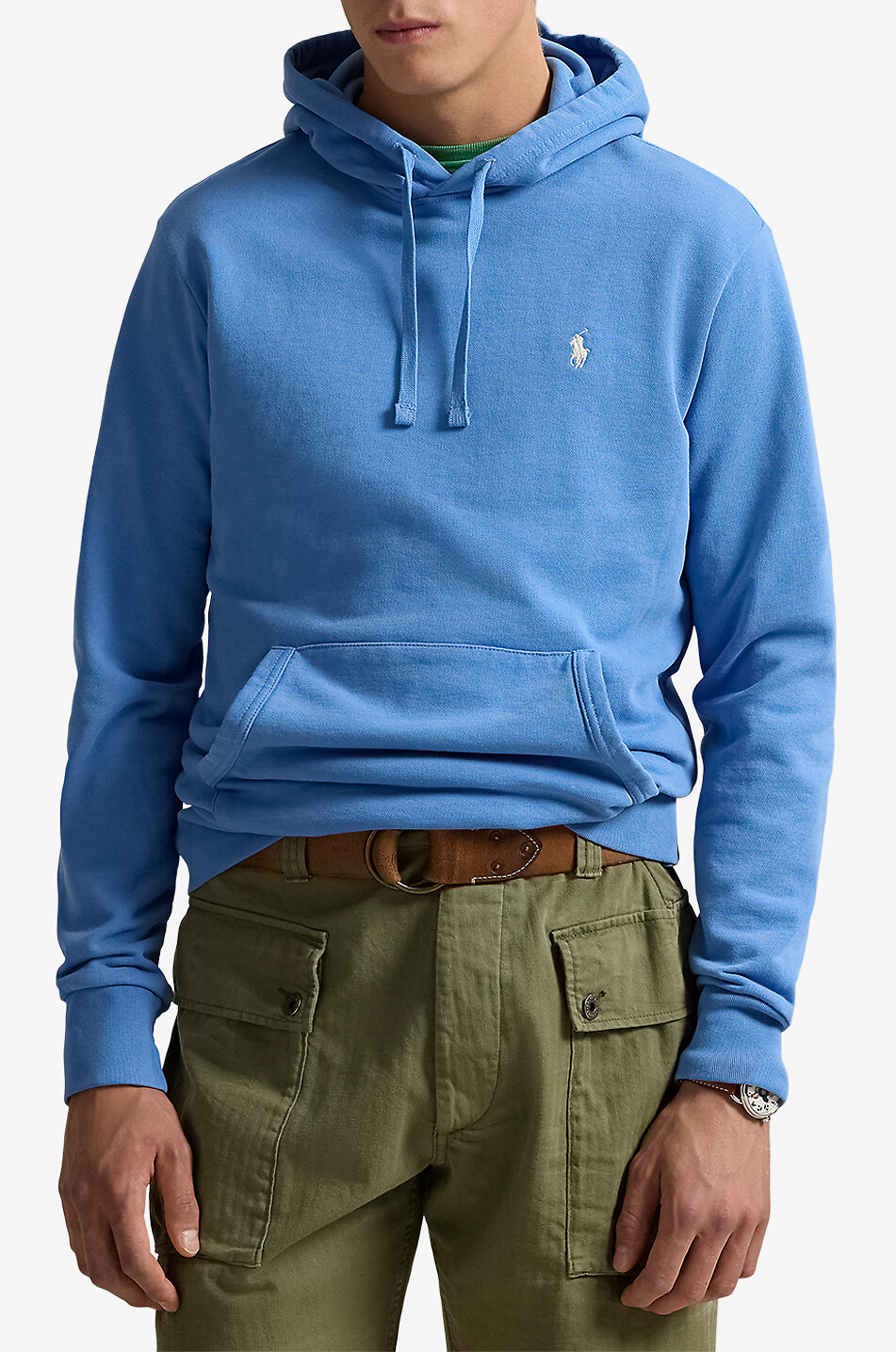 POLO RALPH LAUREN Pony embroidered hooded sweatshirt Men BLUE 2