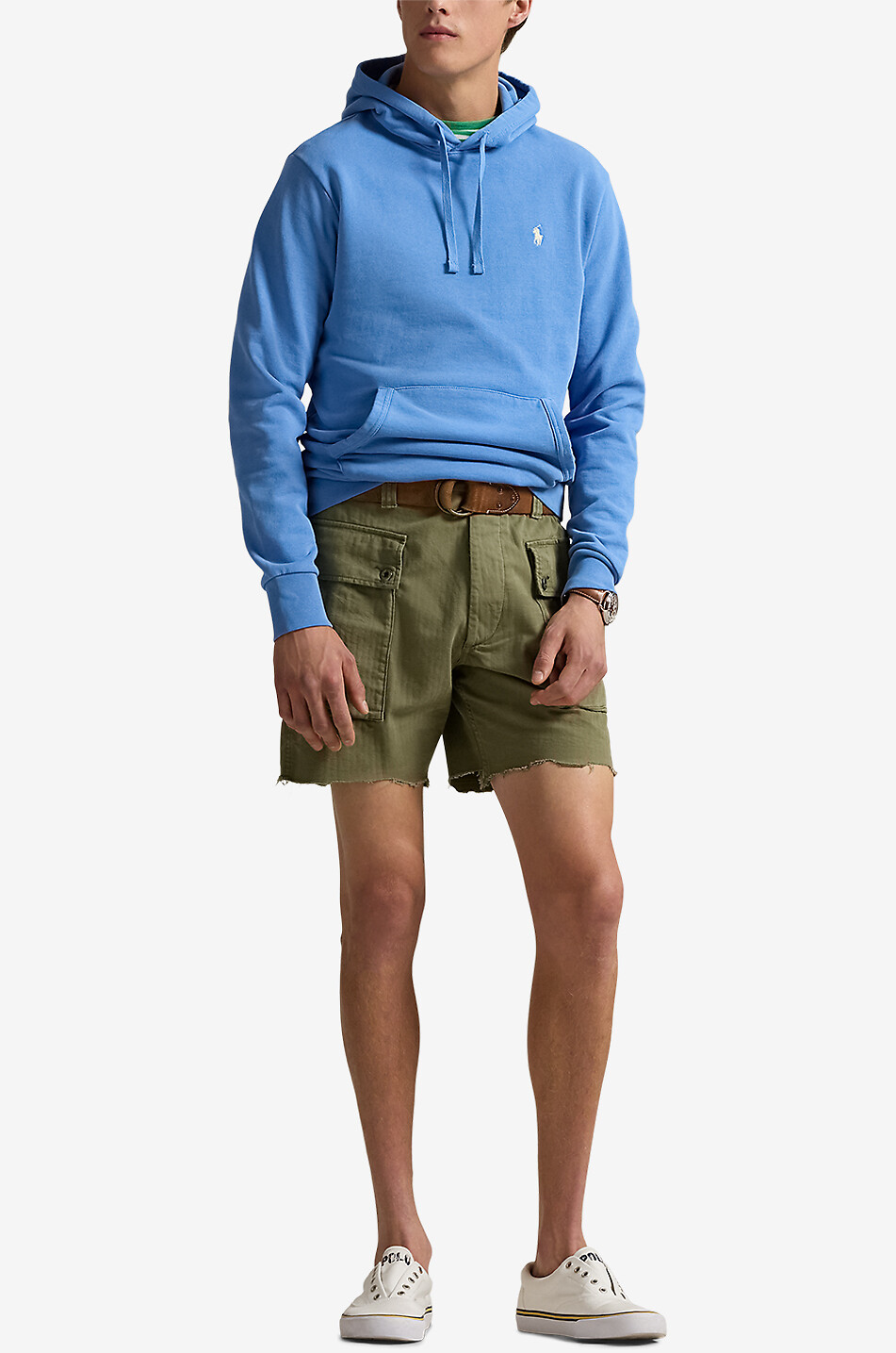 POLO RALPH LAUREN Pony embroidered hooded sweatshirt Men BLUE 4