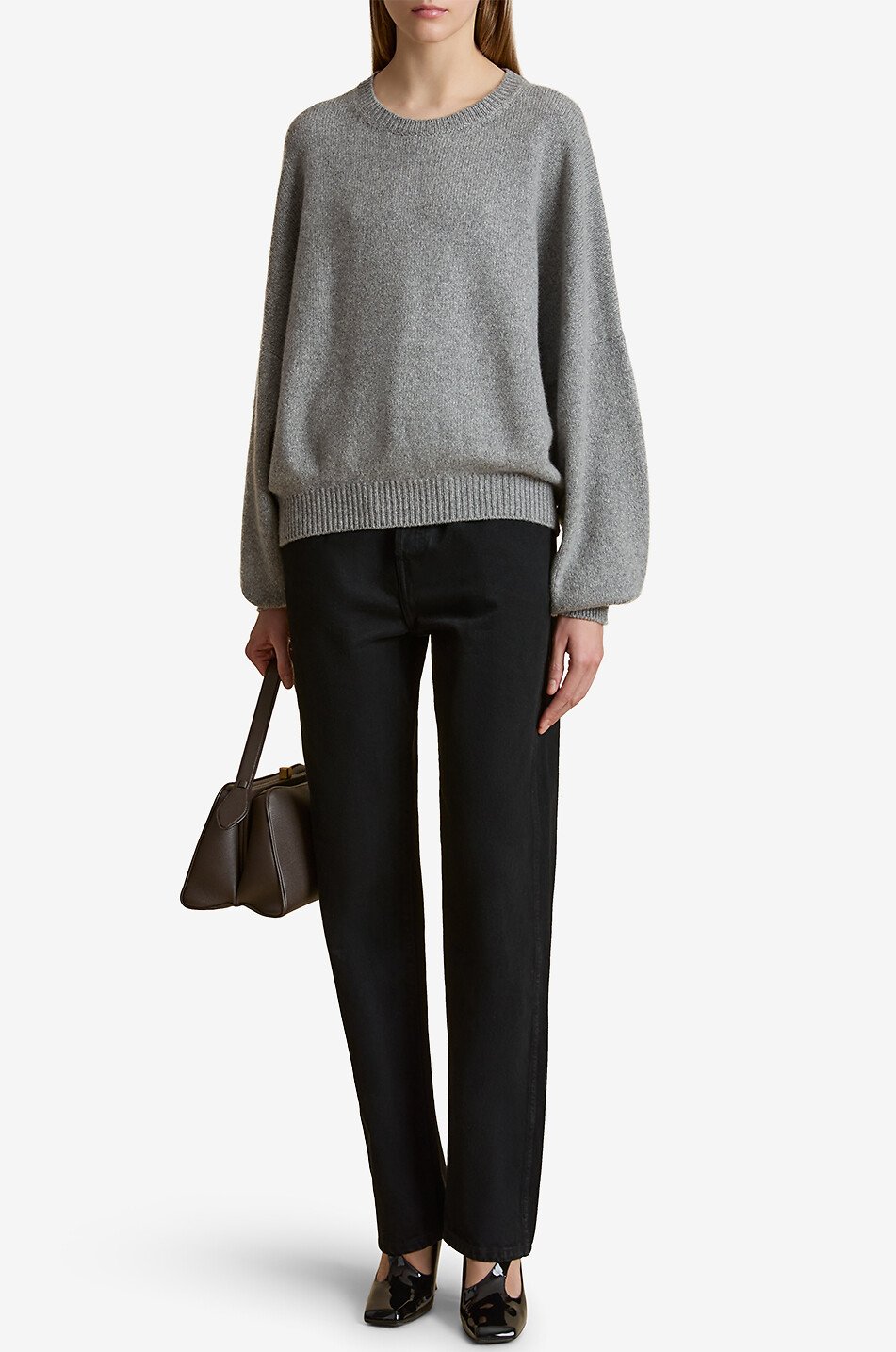 KHAITE Pullover mit Rundhalsausschnitt aus Kaschmir Margaux Damen GRAU 4