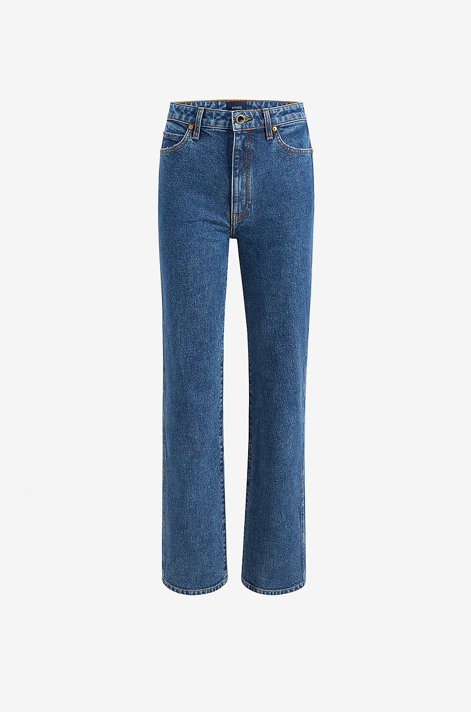 KHAITE Danielle cotton straight-leg jeans Women BLUE 1