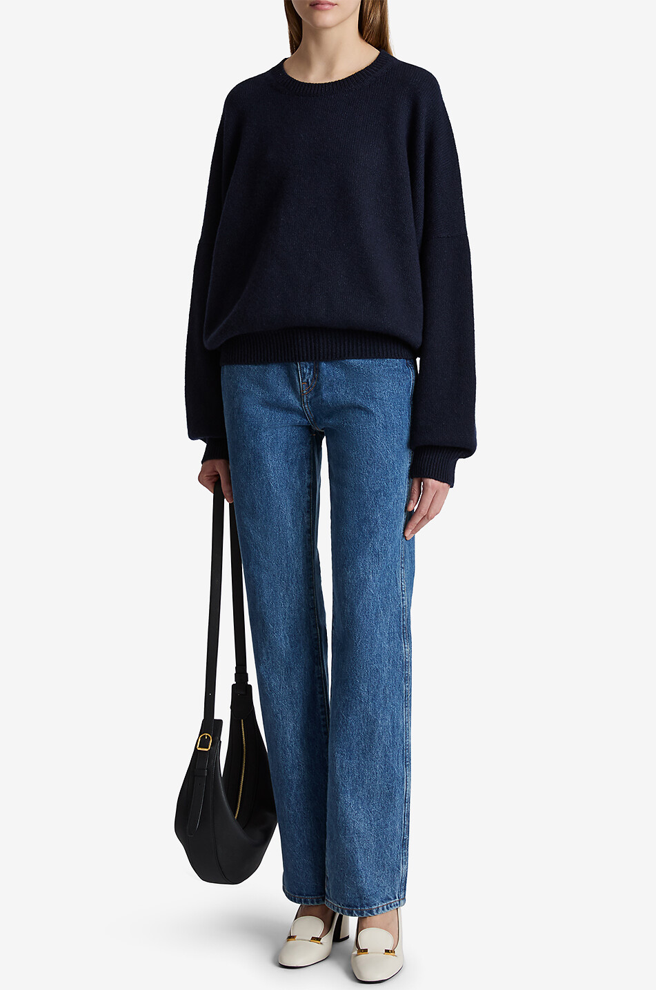 KHAITE Danielle cotton straight-leg jeans Women BLUE 4
