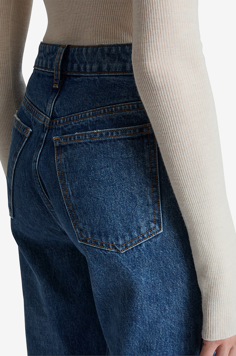 KHAITE Danielle cotton straight-leg jeans Women BLUE 5