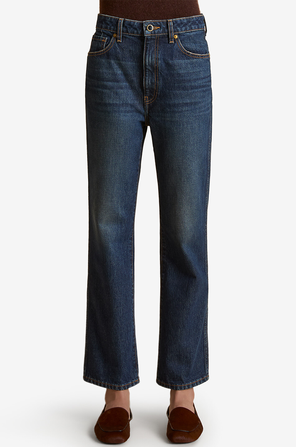 KHAITE Abigail cotton straight-leg jeans Women BLUE 2