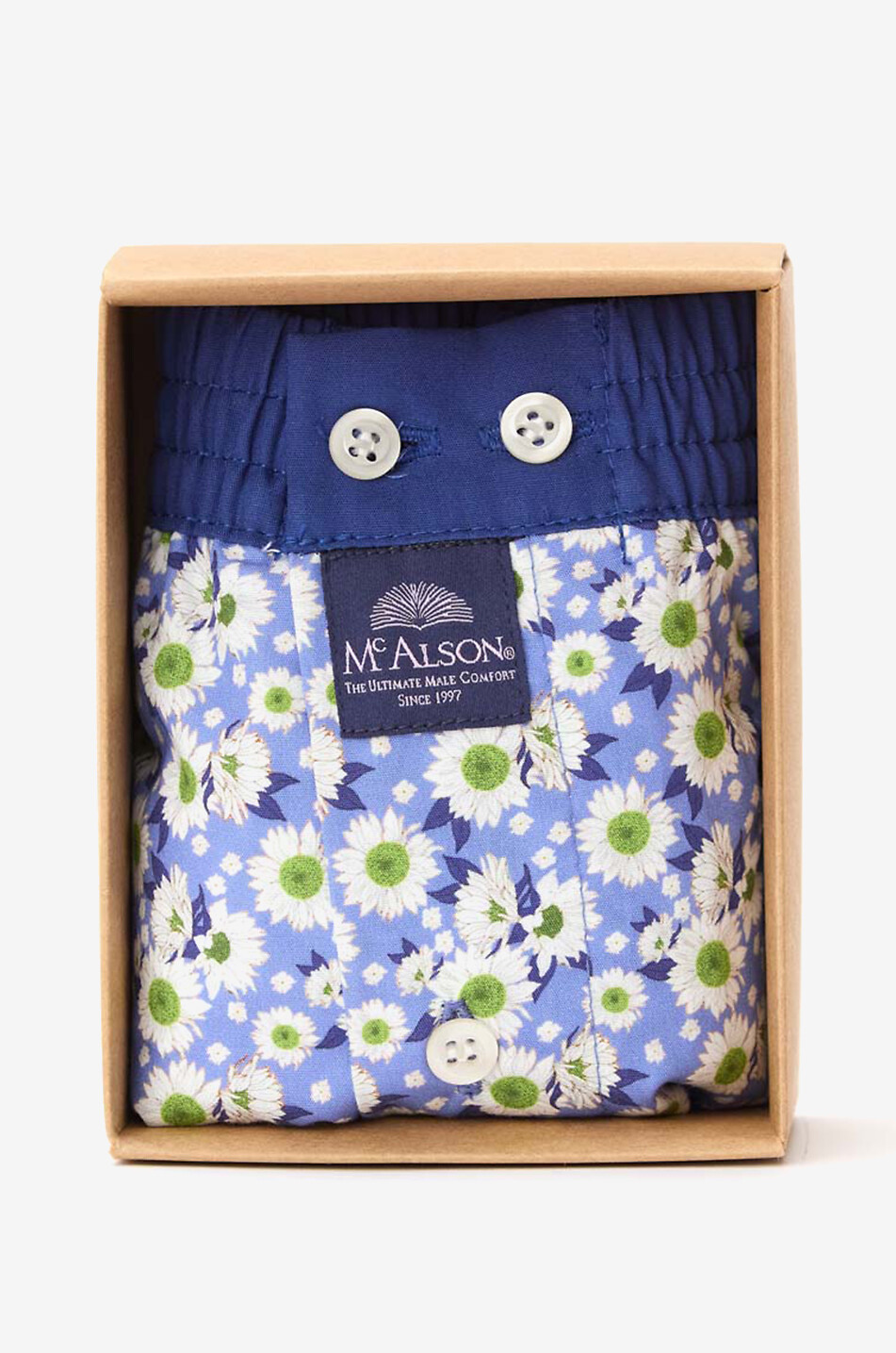 MC ALSON Boxershorts aus Baumwolle M5169 Herren MITTELBLAU 1