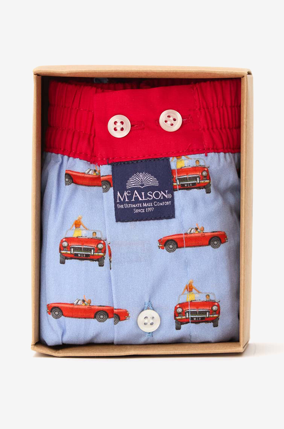MC ALSON Boxershorts aus Baumwolle M5149 Herren MITTELBLAU 1