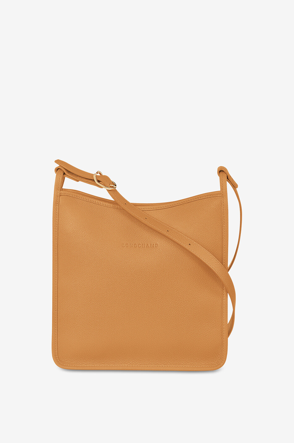LONGCHAMP Sac porté épaule zippé en cuir Le Foulonné M Femme MARRON 1