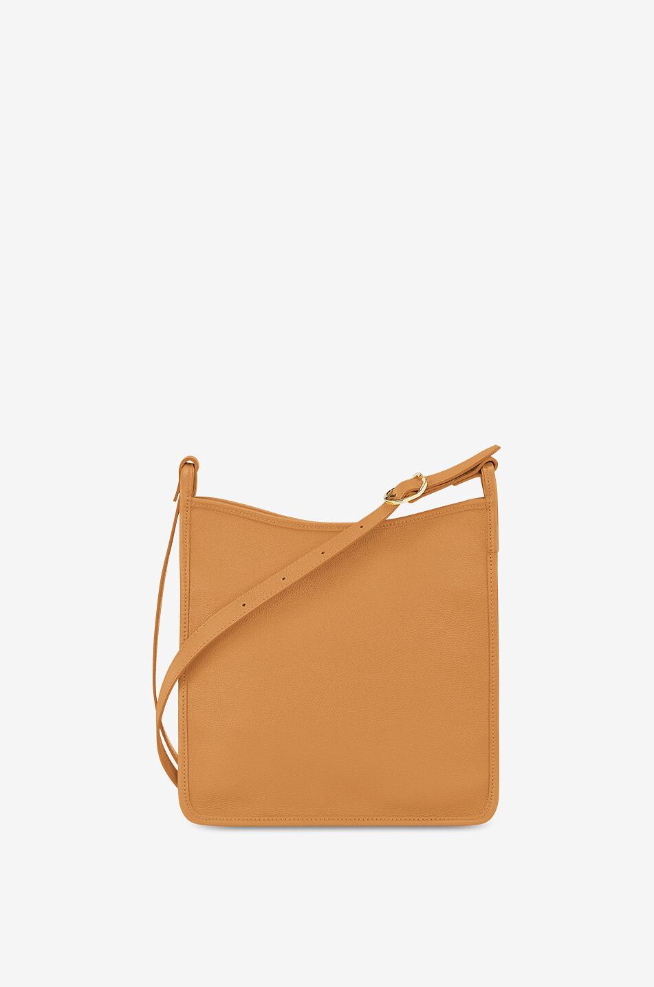 LONGCHAMP Sac porté épaule zippé en cuir Le Foulonné M Femme MARRON 3