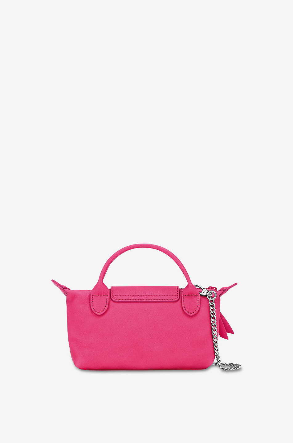 LONGCHAMP Sac à main en cuir métis Pochette XS Le Pliage Extra Femme ROSE FONCÉ 4