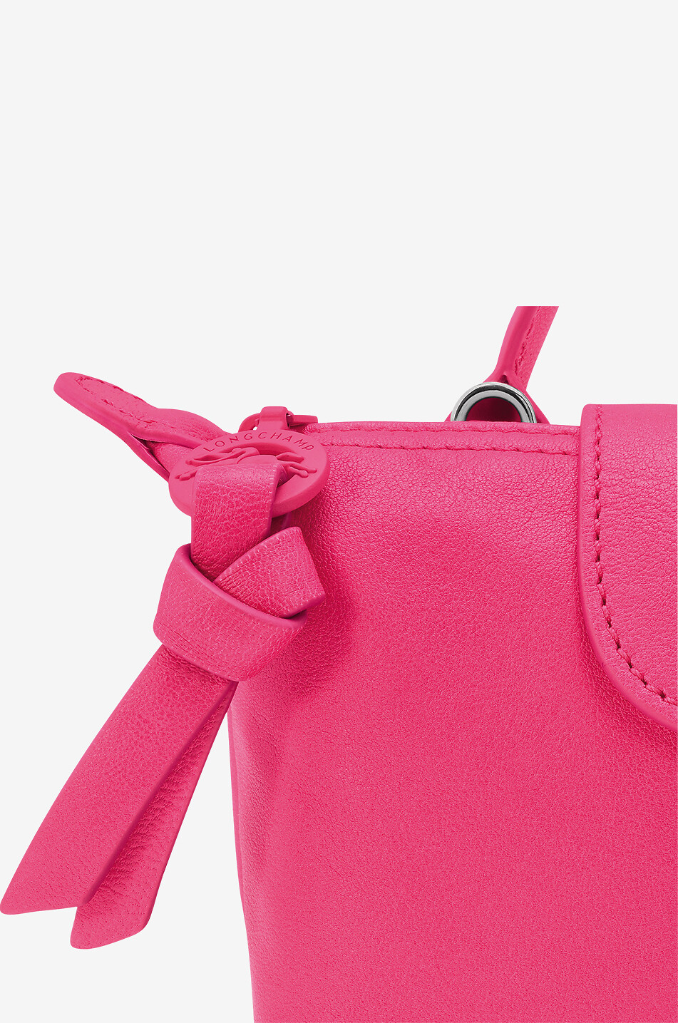 LONGCHAMP Sac à main en cuir métis Pochette XS Le Pliage Extra Femme ROSE FONCÉ 6