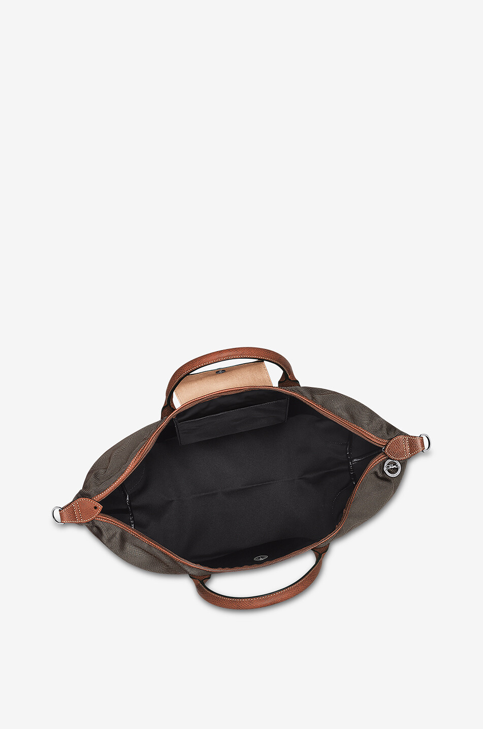 LONGCHAMP Sac de voyage en toile et cuir Boxford S Femme MARRON 5