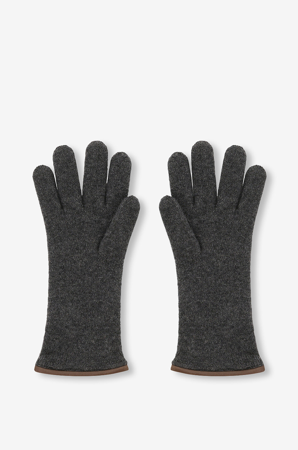 PIERO RESTELLI Strickhandschuhe aus Kaschmir Damen MITTELGRAU 3