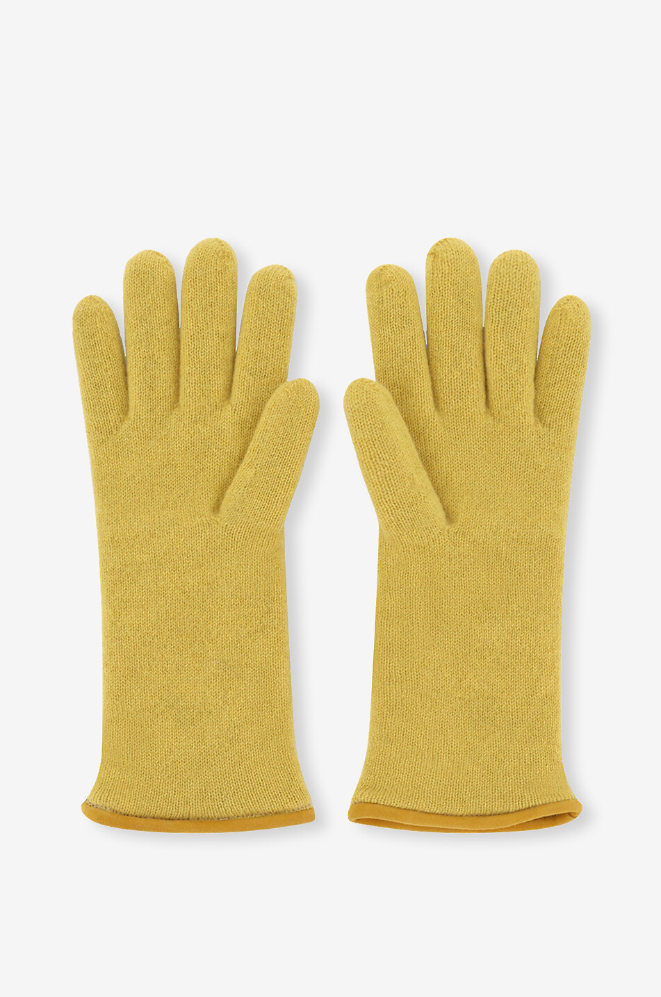 PIERO RESTELLI Strickhandschuhe aus Kaschmir Damen DUNKELGELB 3