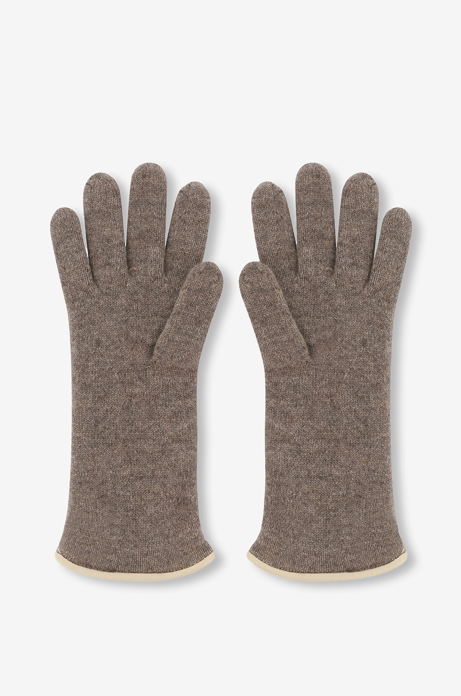 PIERO RESTELLI Strickhandschuhe aus Kaschmir Damen BRAUN 3