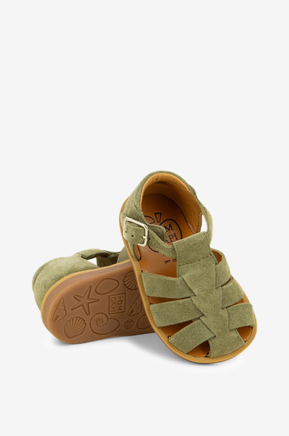 POM D'API Poppy Daddy baby sandals Baby KHAKI 4