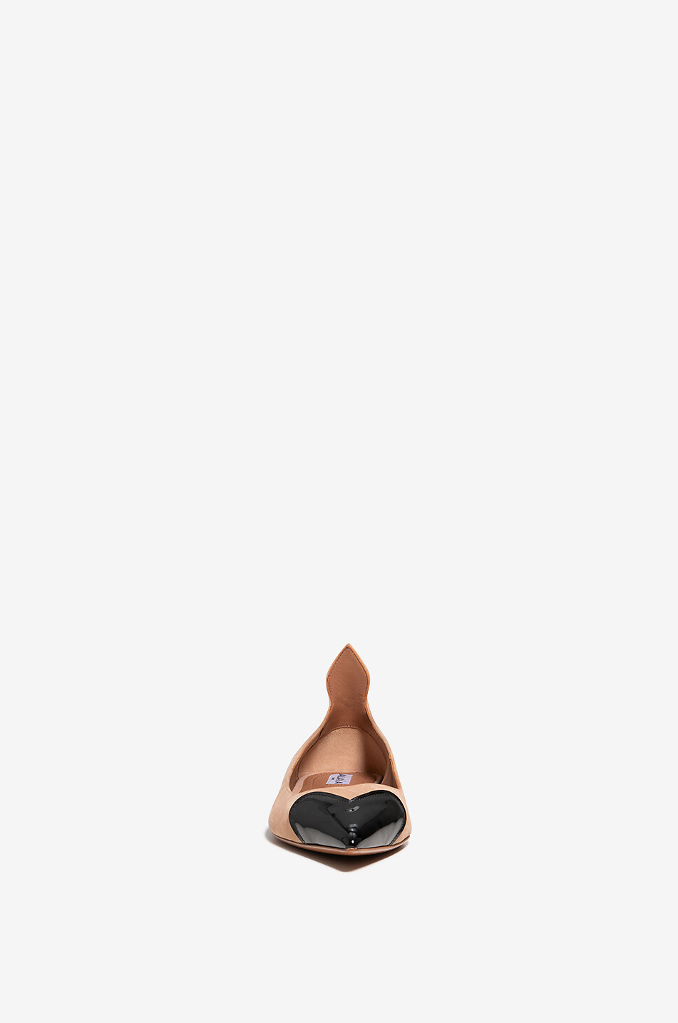 Coeur suede and patent leather ballet flats