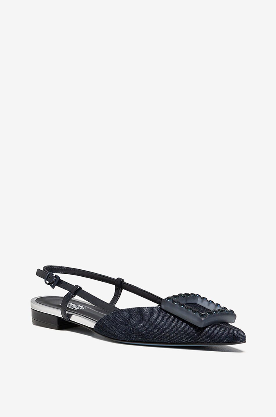 Ballerines pointues à bride arrière en denim Lavanda 10