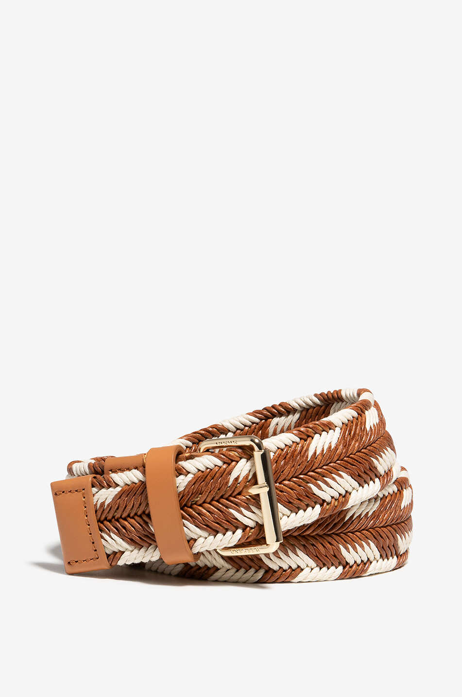 Ceinture tressée en raphia Stiria - 35 mm