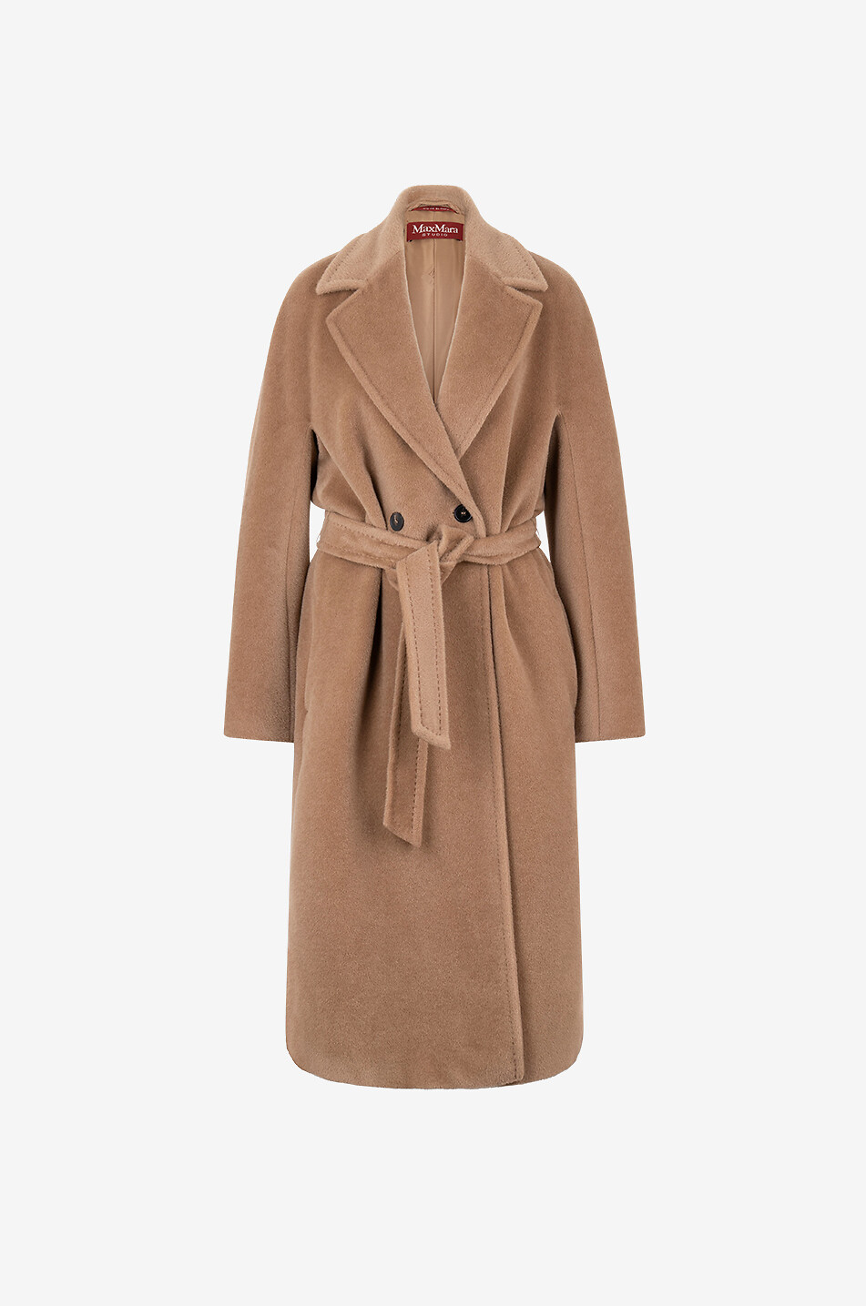 MAX MARA STUDIO Martin long double-breasted wool and alpaca coat Women CAMEL 1