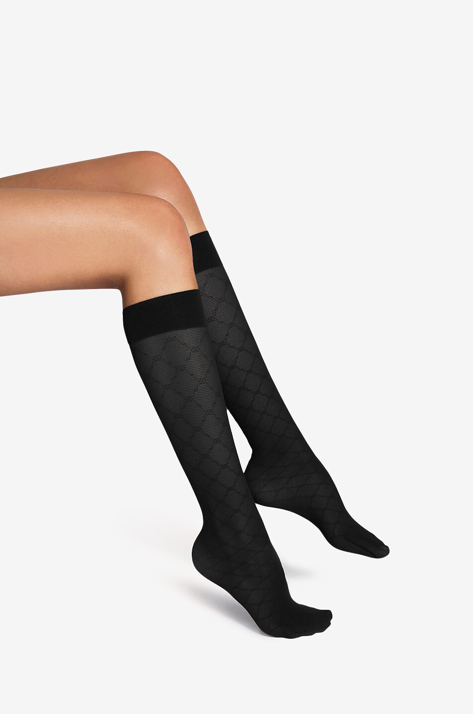 Sheer knee-high socks