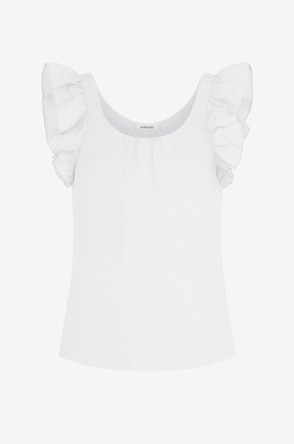 ARKITAIP Top mit gerüschten Trägern Jeanne Damen WEISS 1