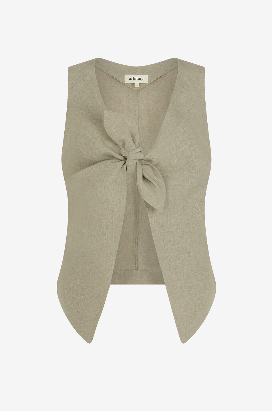 Gilet noué en lin Lucia