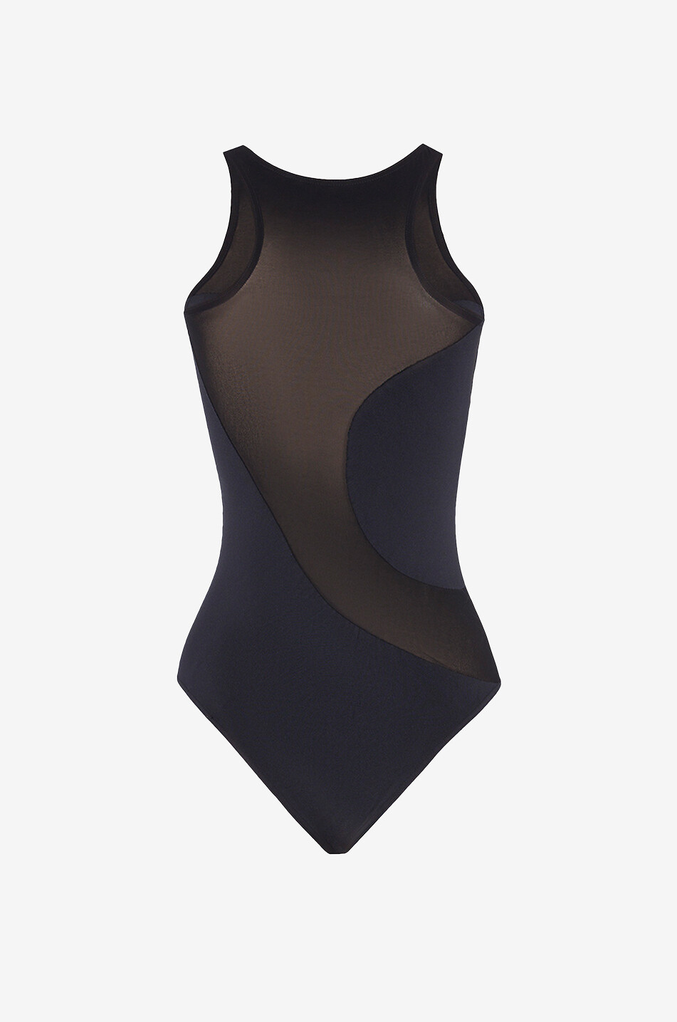 WOLFORD Semi-opaque bodysuit Women BLACK 2