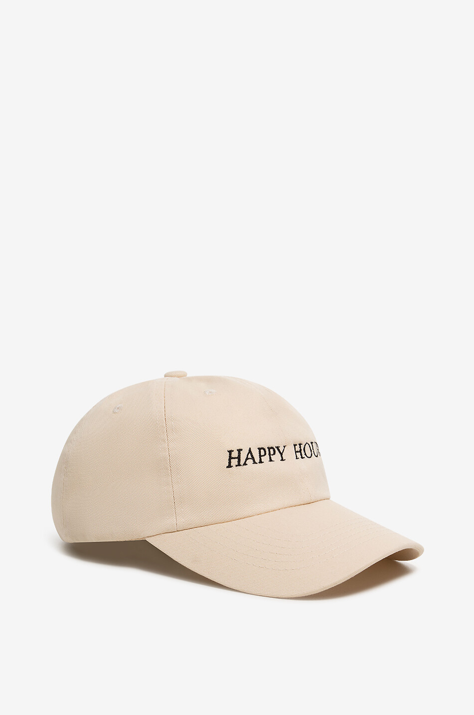 HO HO COCO Happy Hour embroidered baseball cap Men Light beige 2