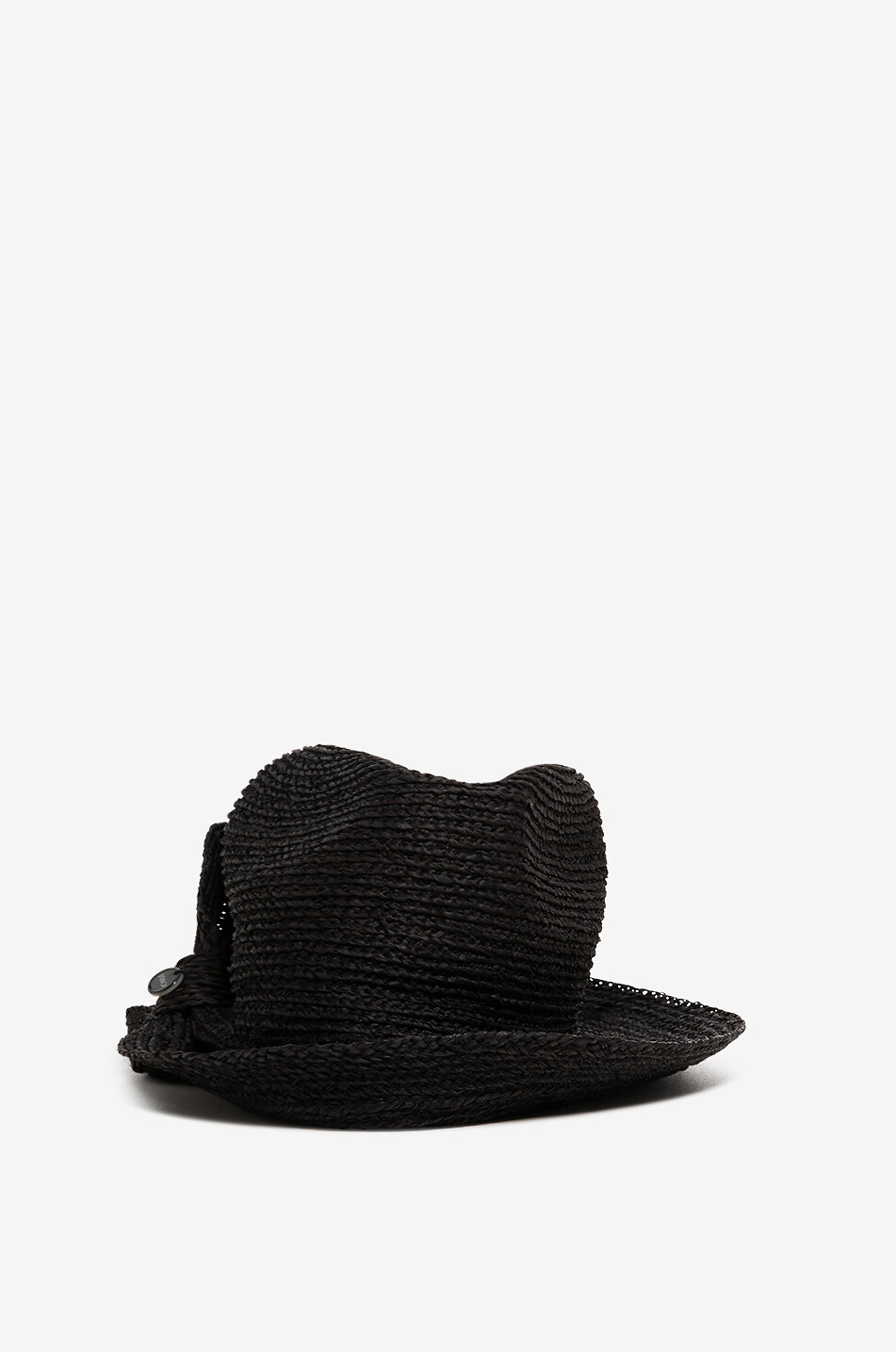 Chapeau en raphia orné d'un noeud