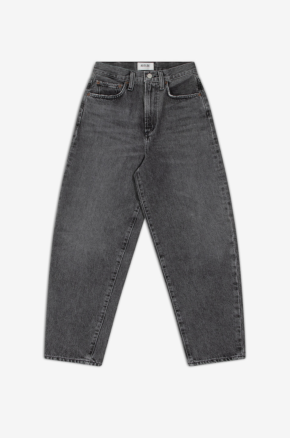 Balloon Ultra High Rise Curved Taper Wicked distressed jeans